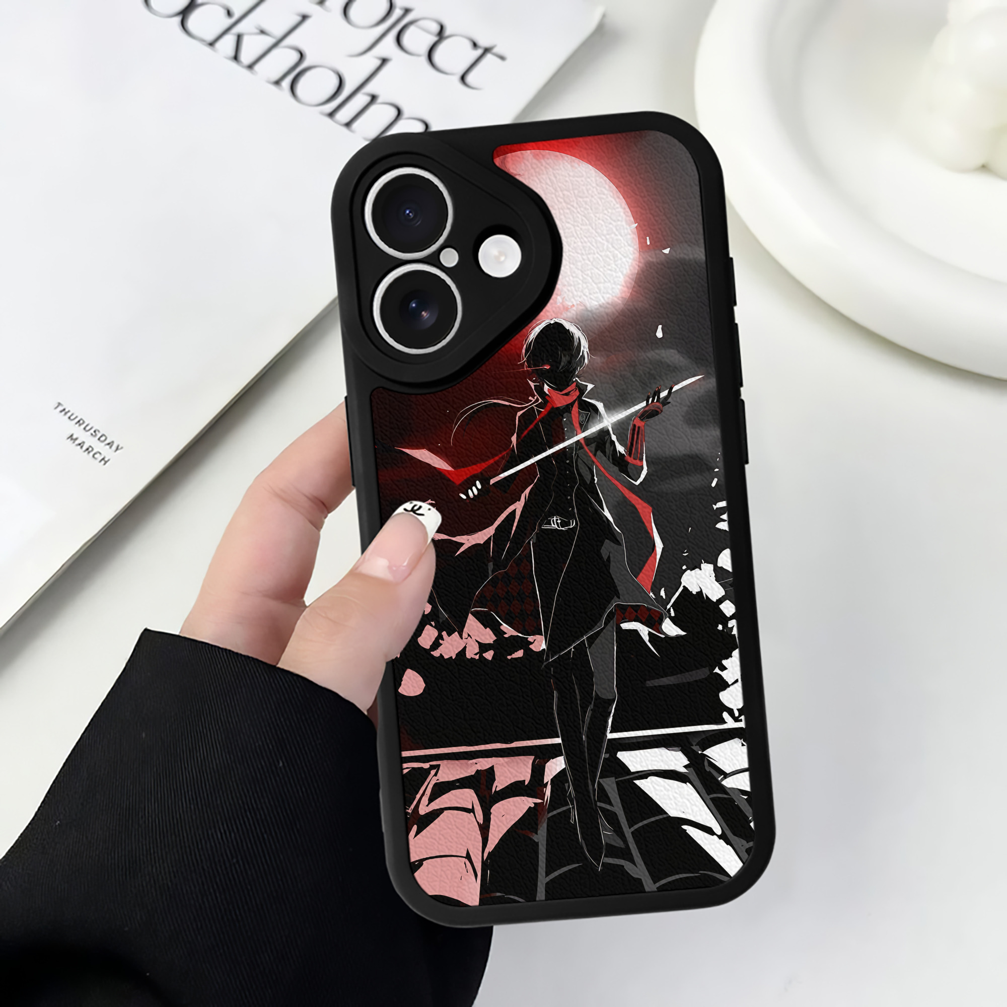 （画像用） 刀剣乱舞 Touken Ranbu 【iPhone 16シリーズ対応】シリコンスマホケース（レザー調） 材質：シリコン